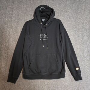 P.E‎ Nation Endurance Logo Hoodie Sweatshirt Black Jumper Small Organic Cotton